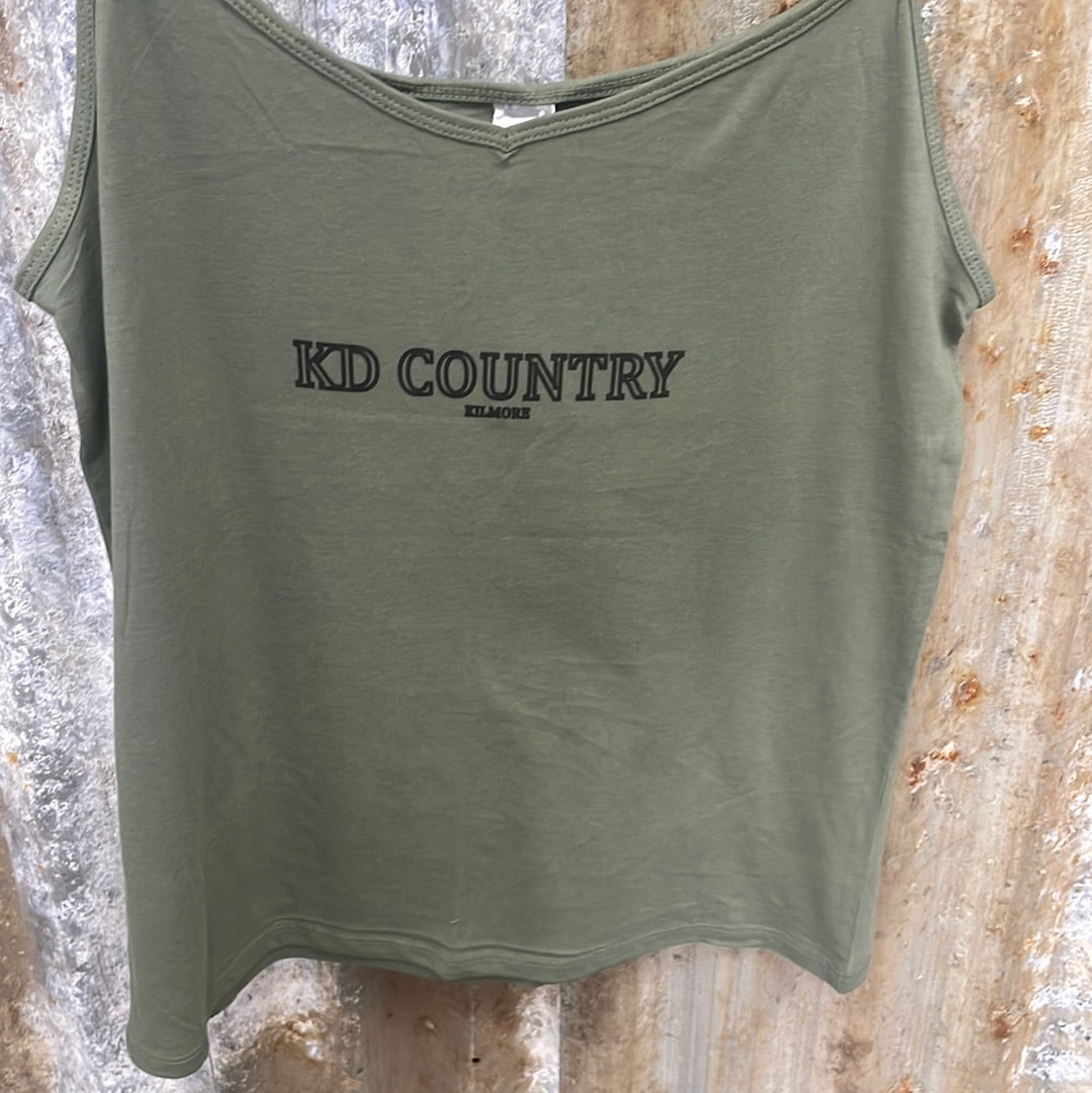 KD Country - Green Singlet WOMEN