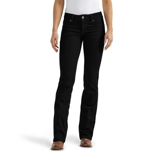 WRANGLER Womens Black Bootcut Jeans