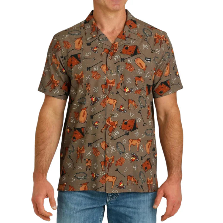 CINCH Mens Rodeo Camp Shirt