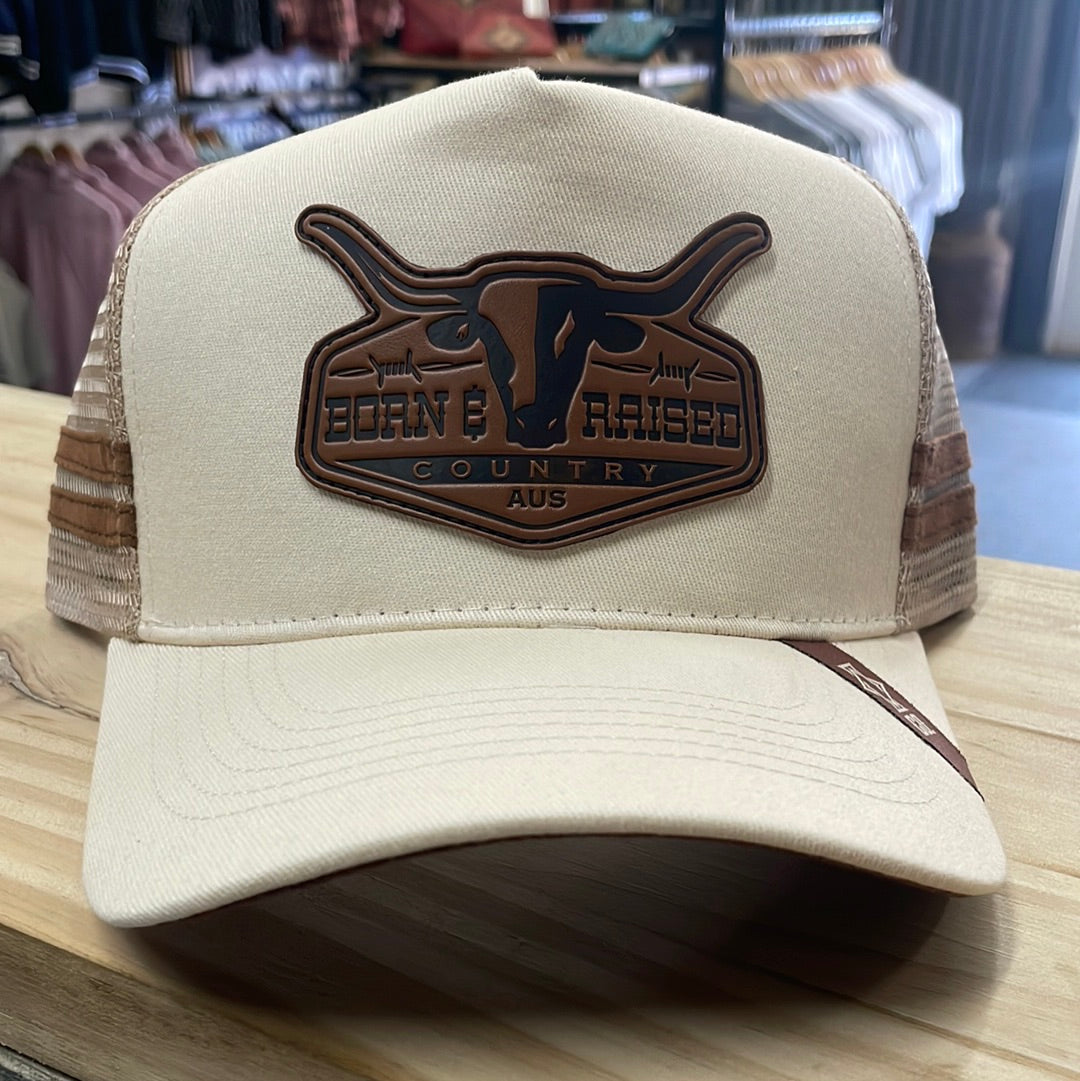 Insignia - Born and Raised - Buckskin High Profile Trucker Hat