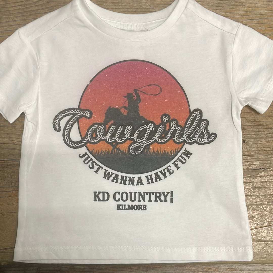 KD Country Tee Kids -Cowgirls just wanna have fun