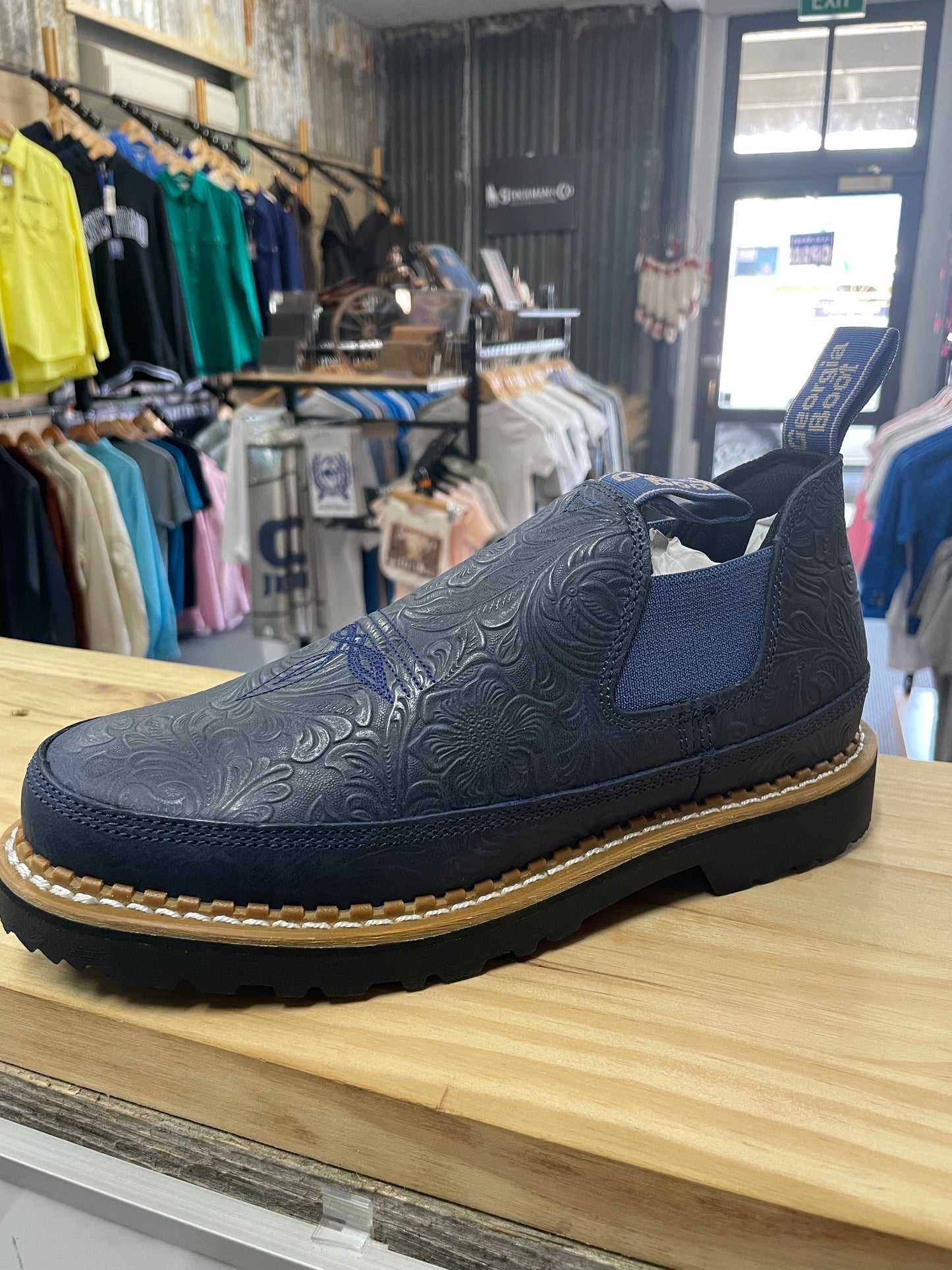 GEORGIA BOOT WOMEN'S MARBELED DENIM ROMEO SHOE