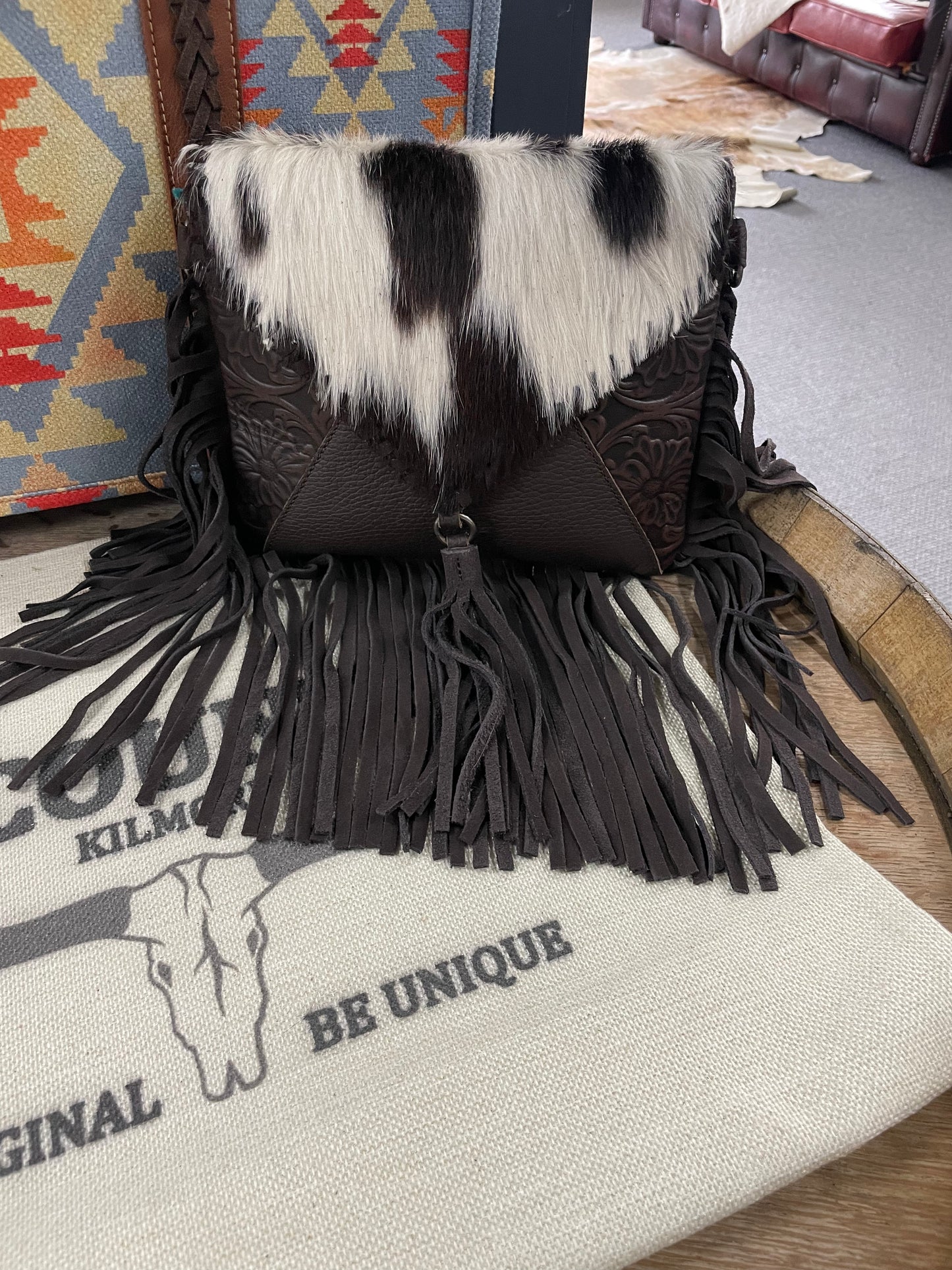 Montana West - Leather Hair-On Cowhide Fringe Handbag 13