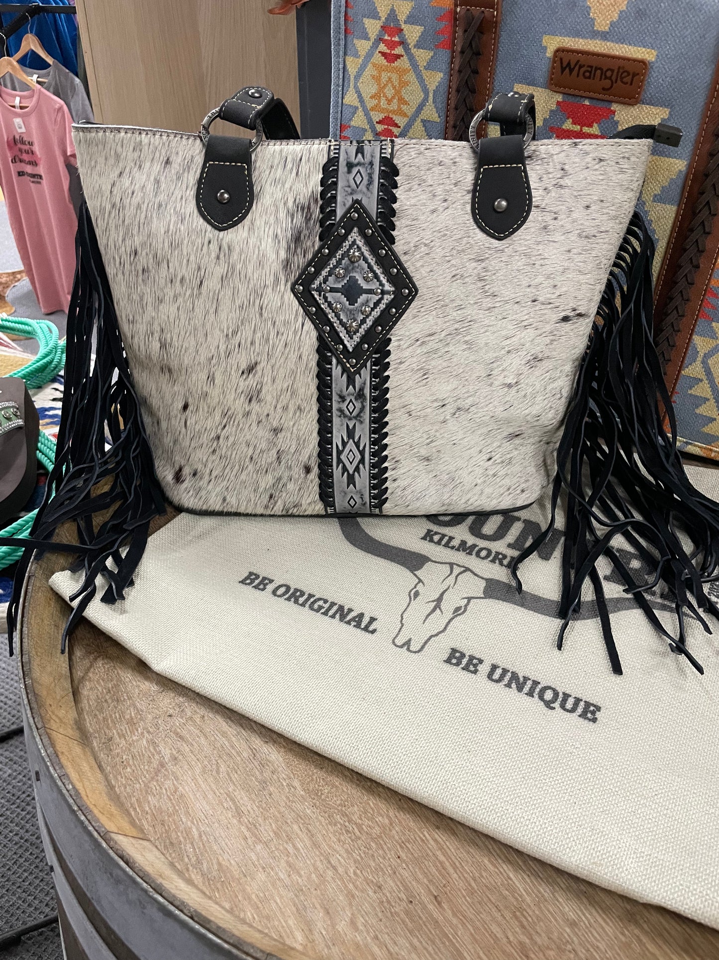 Trinity Ranch - Hair-On Cowhide Tote 14