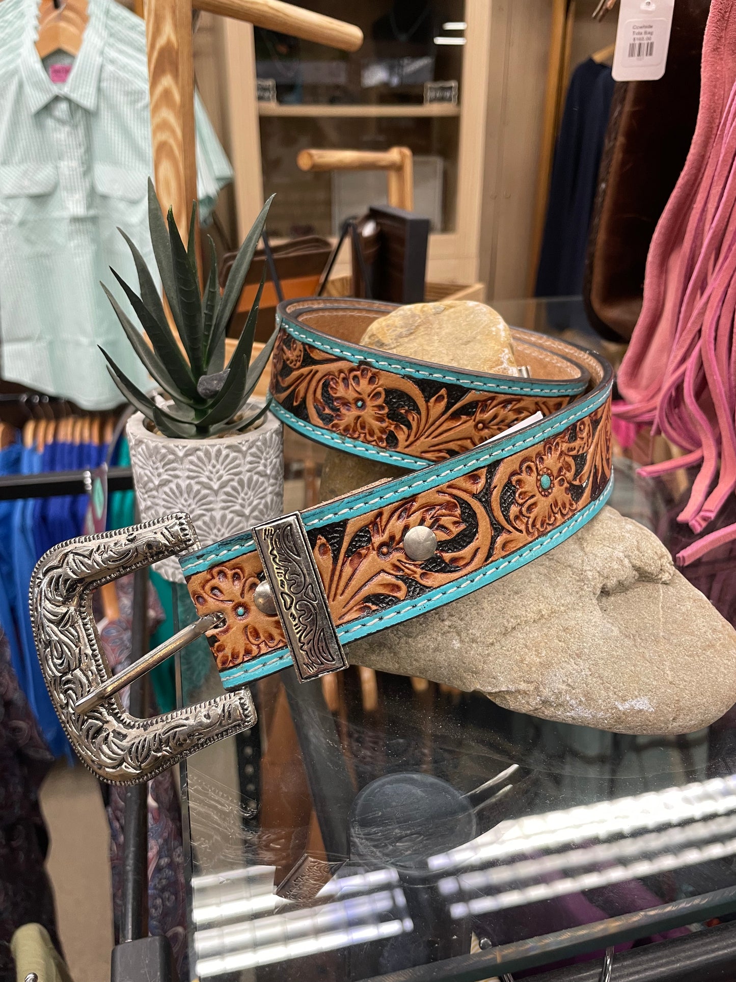 OUTBACK KING  Belt Turquoise Blossom