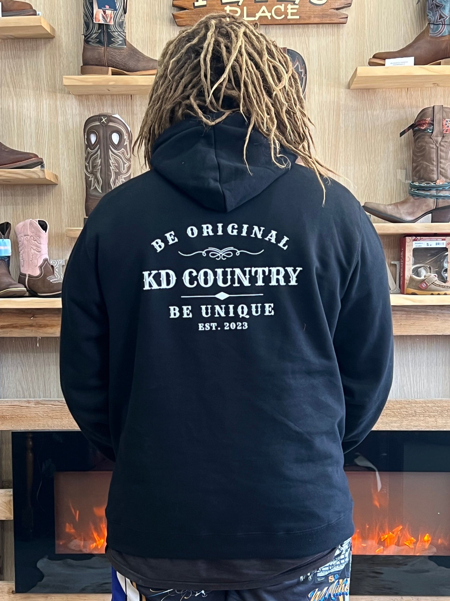 KD COUNTRY Hoodie Adults BLACK