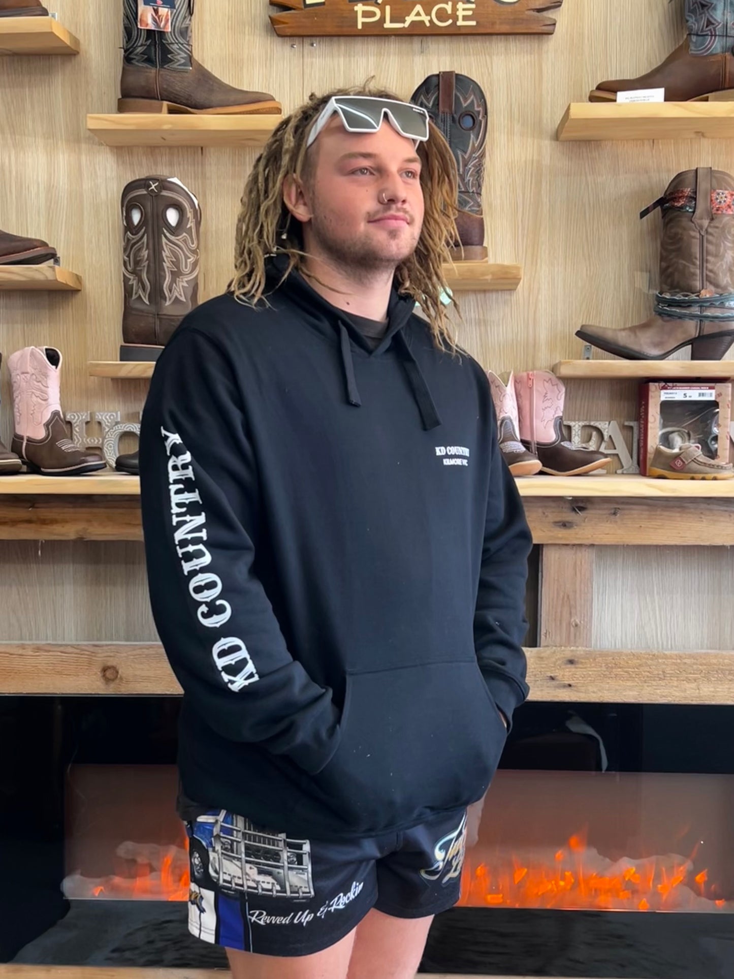 KD COUNTRY Hoodie Adults BLACK