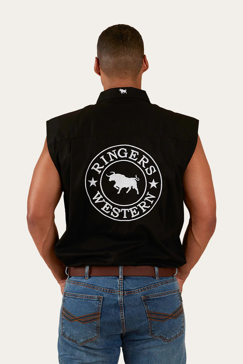 RINGERS WESTERN Hawkeye Sleeveless Workshirt Black