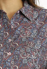 CINCH Womens Blue/Paisley Arena Flex Shirt