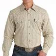 CINCH - Mens Cream Blue Modern Fit Shirt