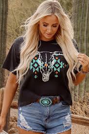 AZTEC LONGHORN Womens Tee