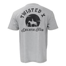 TWISTED X Mens Grey Horse Tee