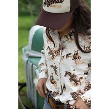 CRUEL Womens Rodeo Print Shirt CTW7537001 CRE