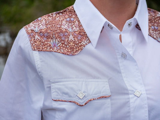 Brigalow Womens Tan Paisley "Lacie" Shirt