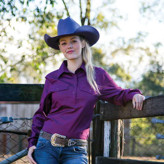 BRIGALOW Womens Plum Shirt