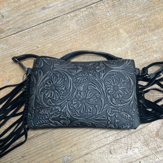 Montana West Tooled Clutch/Crossbody Black