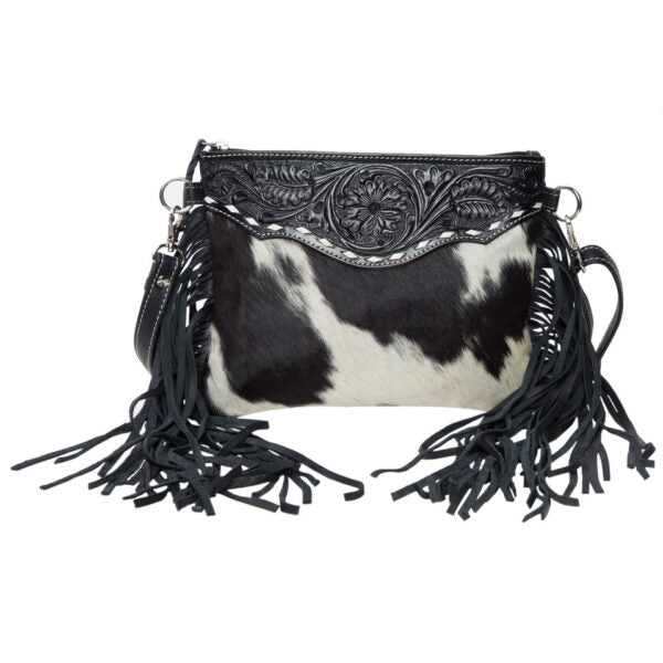 COWHIDE Tooled Leather/Cowhide Clutch/Bag AB70