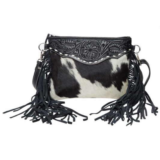 COWHIDE Tooled Leather/Cowhide Clutch/Bag AB70