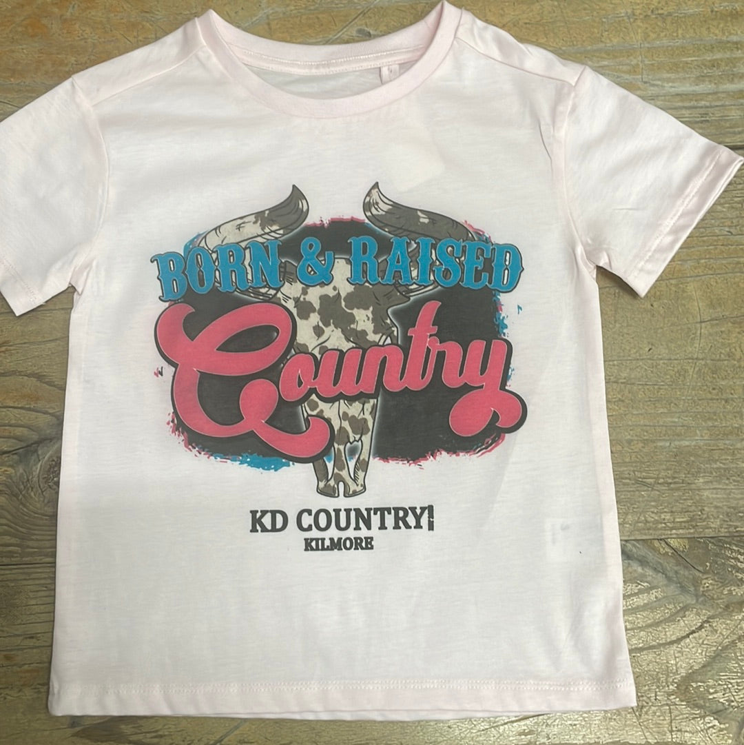 KD Country Tee Kids - Born & Raised Country