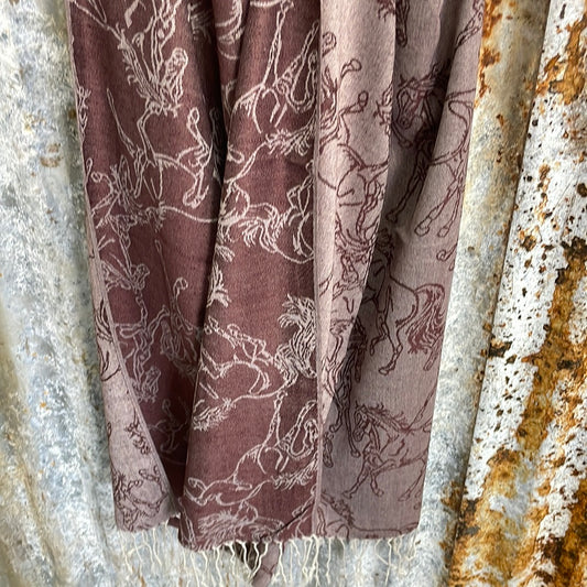 Silk Scarf - Brown Pashmina