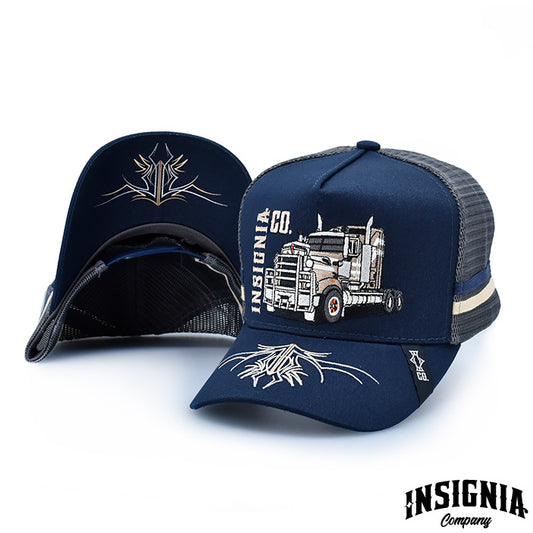 INSIGNIA Navy Longhaul Trucker cap