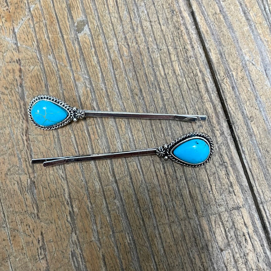 Hair Pin - Turquoise - Assorted Sizes