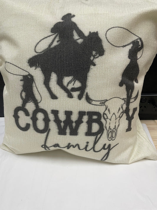 KD Country Cushion - Cowboy Family