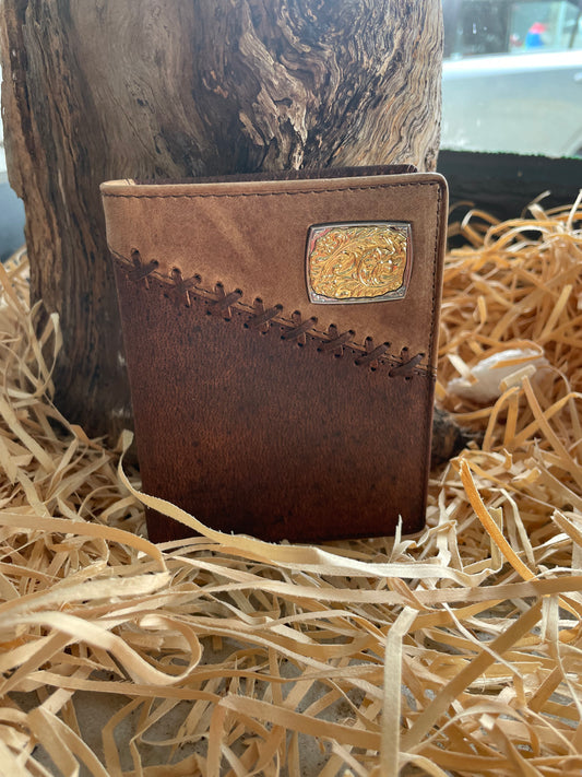 Mens Wallet - Brown and Tan