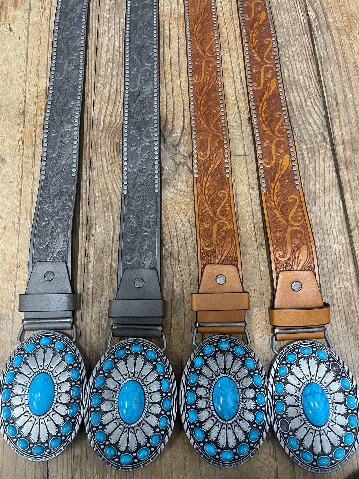 Belt - Dress Belt and Blue Buckle