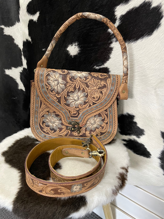 Tooled Leather Handbag