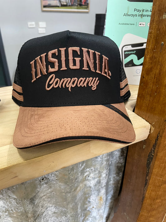 INSIGNIA Brown Black Trucker Cap