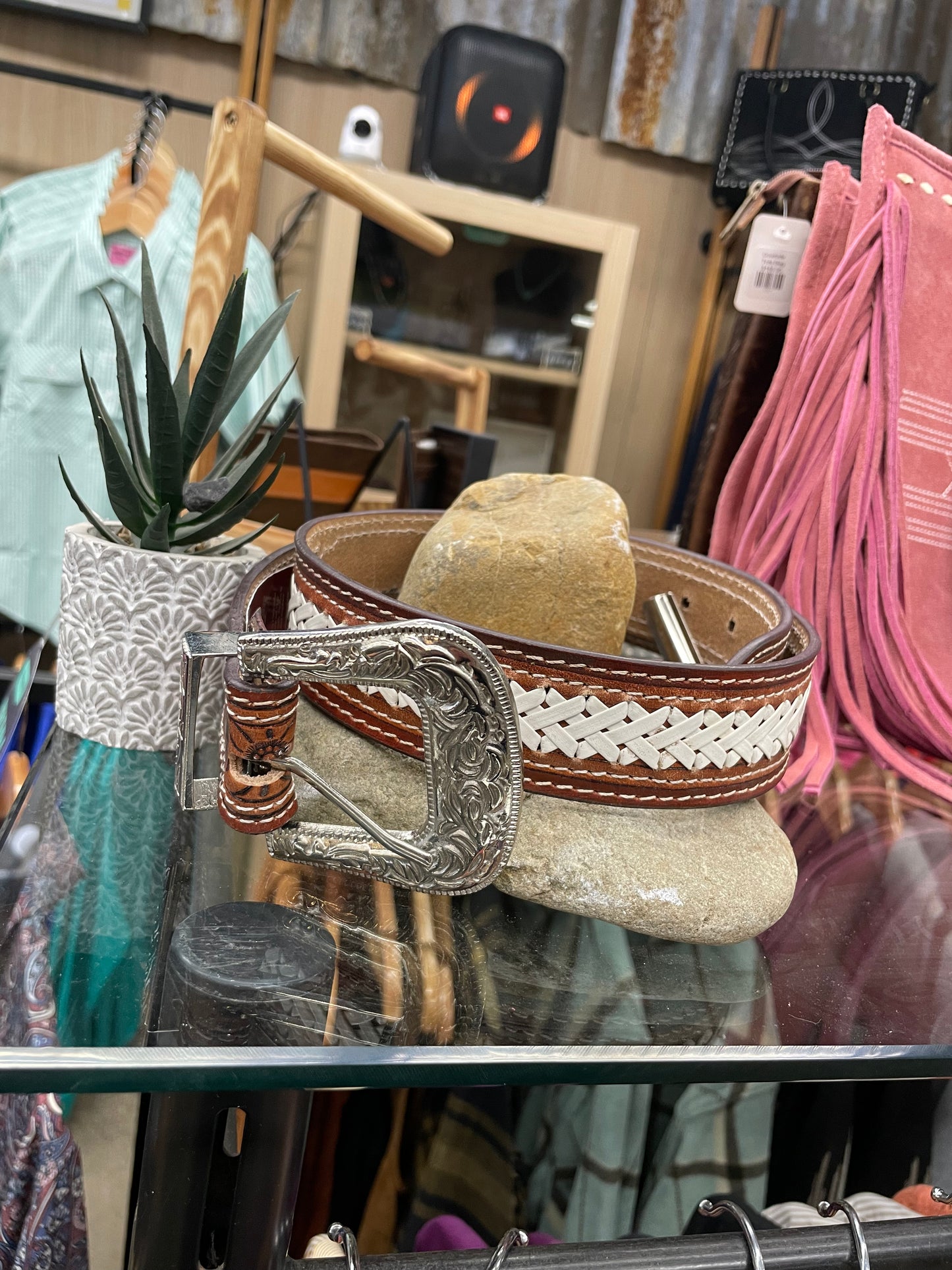 OUTBACK KING Belt White Braid