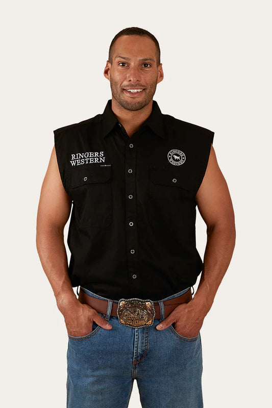 RINGERS WESTERN Hawkeye Sleeveless Workshirt Black