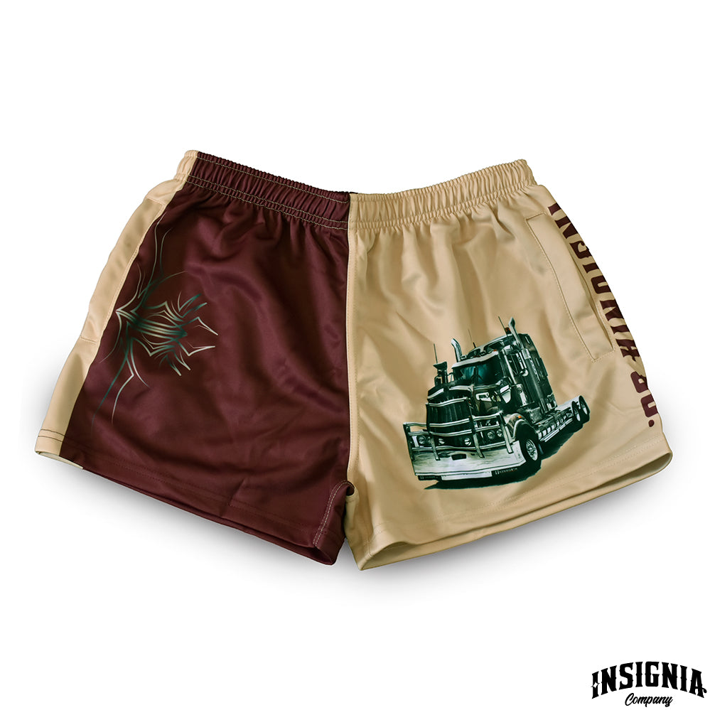 INSIGNIA Kenworth Maroon Footy Shorts