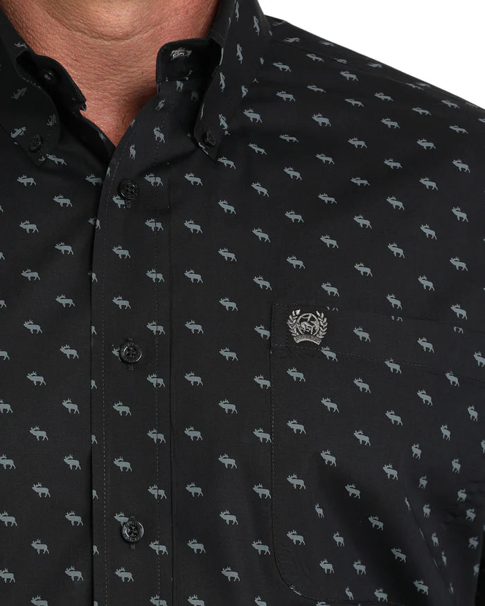 CINCH Mens Classic Fit Black Shirt