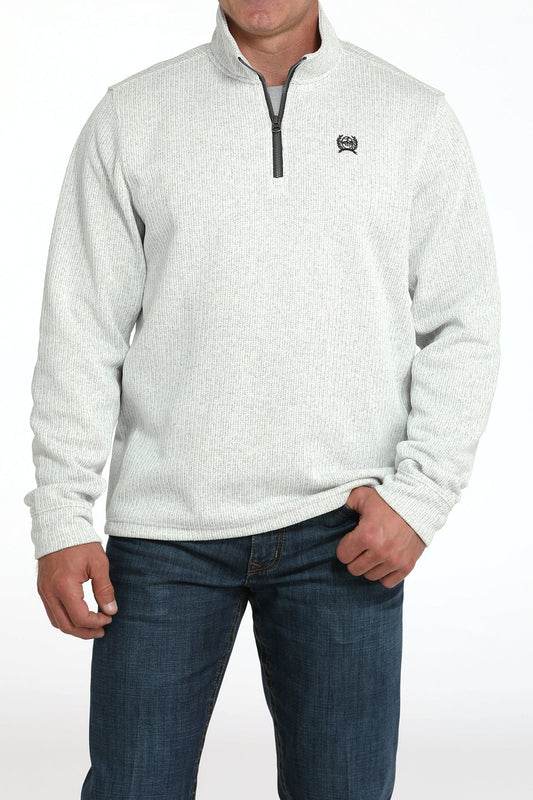 CINCH Mens 1/4 Zip Pullover Light Grey