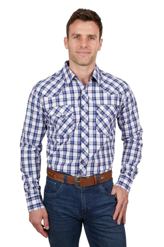 PURE WESTERN Mens Alec Shirt Sleeve Shirt