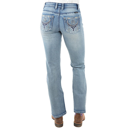 PURE WESTERN Womens Steer Boot Cut Jean