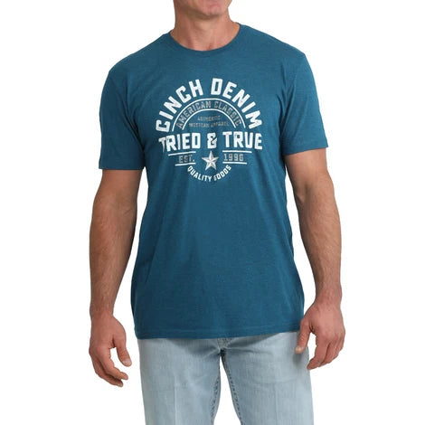 CINCH Mens Teal Tee MTT1690729 TEA