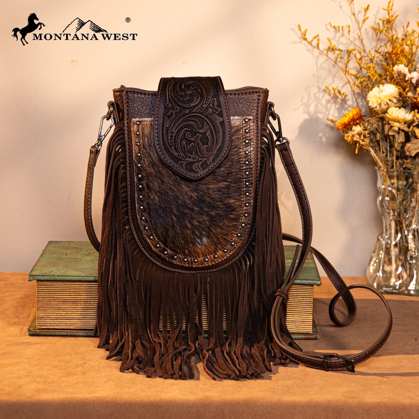 Trinity Ranch Genuine Cowhide Crossbody