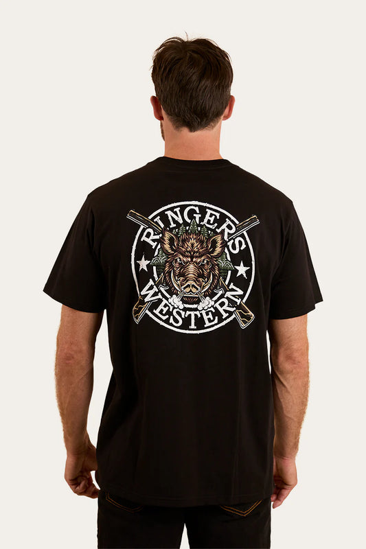 RINGERS WESTERN Wild Boar Mens Loose Fit Tee