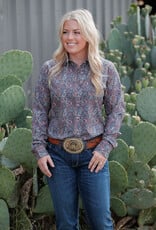 CINCH Womens Blue/Paisley Arena Flex Shirt