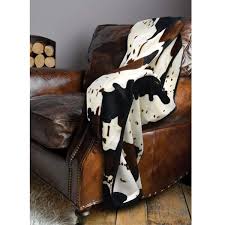 PURE WESTERN Cow Print Snuggle Blanket