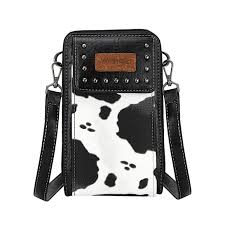 WRANGLER Cow Print Phone Bag