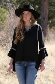 CRUEL Womens Black Cordelia Aztec Top