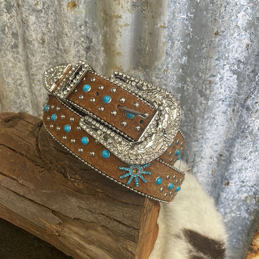 Belt - Turquoise Studded 19