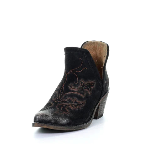 Circle G - Black Embroidery Bootie
