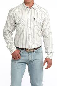 CINCH Mens Modern Fit Shirt MTW1301094 WHT