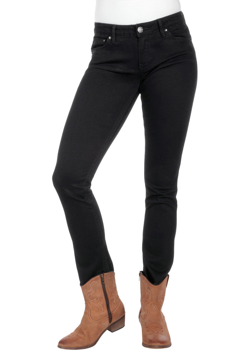 PRE WESTERN Womens Jean - Joan Skinny Leg Black