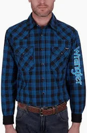 WRANGLER - Mens Shirt Black/Royal